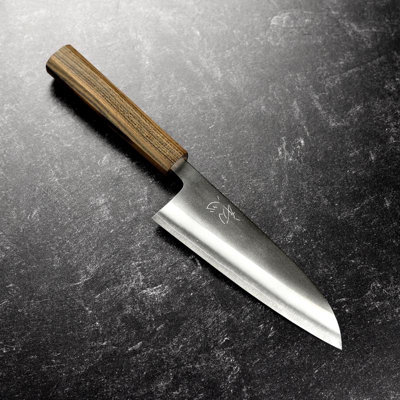 Yoshikane SKD Nashiji Stainless Clad 6.5" Santoku