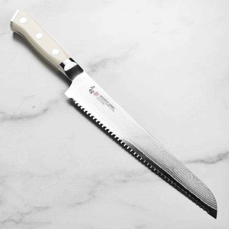 Zanmai Classic Damascus Corian 9" Bread Knife