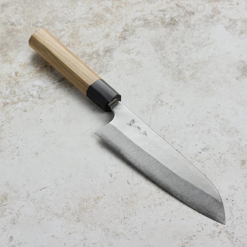 Yoshimi Kato Aogami Super Nashiji Stainless Clad 6.7" Santoku