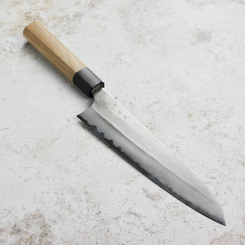 Yoshimi Kato Aogami Super Nashiji Stainless Clad 8.25" Gyuto