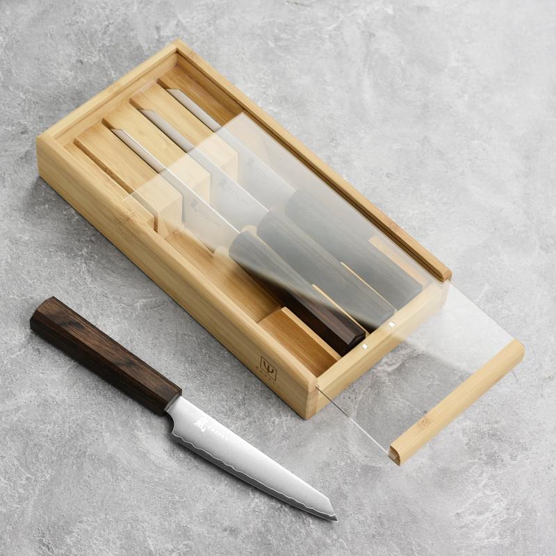 Yaxell Hana 4 Piece Steak Knife Set with Case