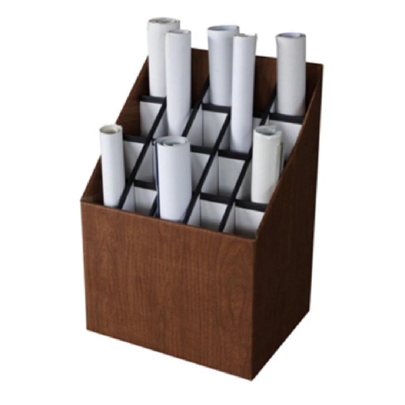 Alpine Industries ADI628 Upright Storage Box 20 Roll File Corrugated Cardboard