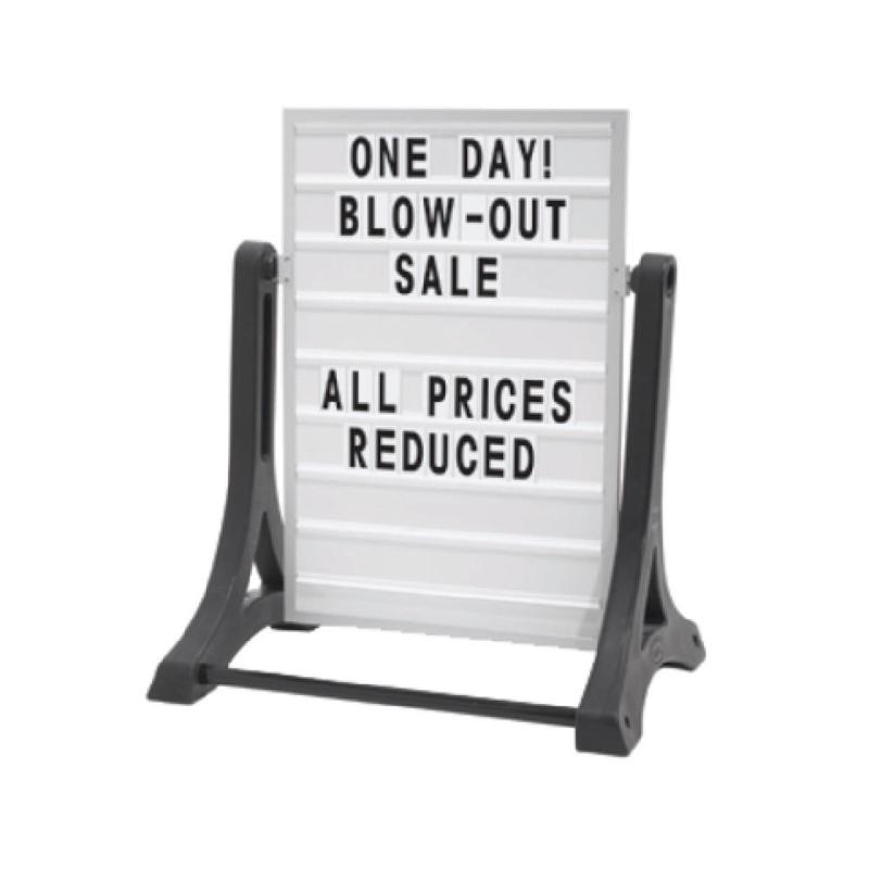 Aarco ROC-1 The Rocker Sidewalk Sign 36"H X 24"W (board Only) 32"L X 22"W X 42"H (overall Length)