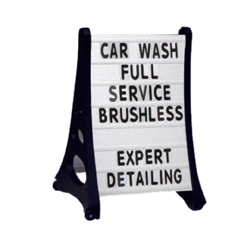 Aarco RAF-1 Roll A-Frame Sidewalk Sign 24"W X 36"H (board Only) 26-1/2"L X 24"W X 42" (overall Length)