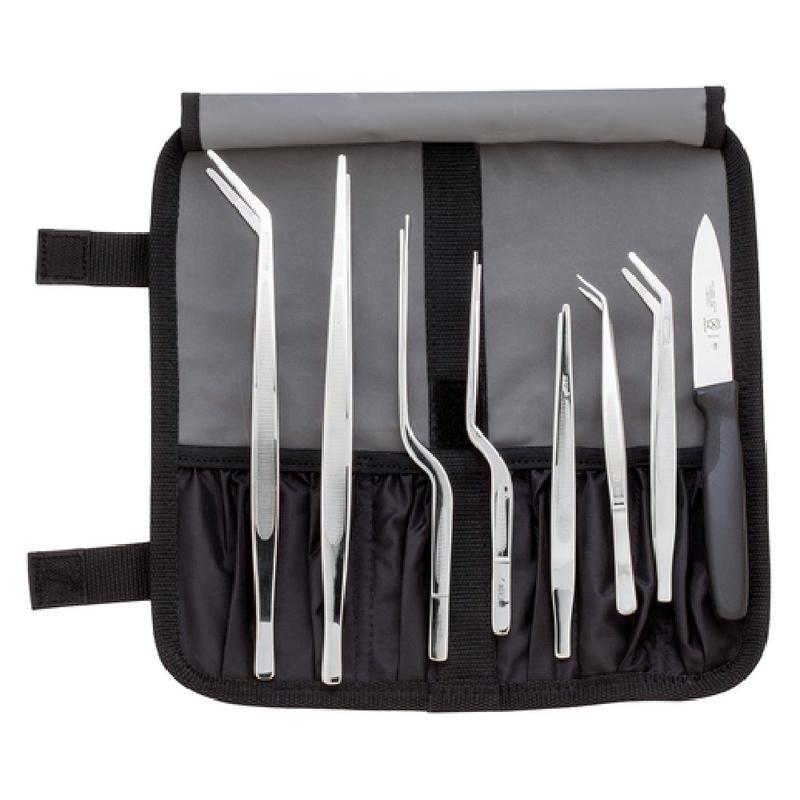 Mercer Culinary M35152 Plating Tongs Set 10-piece Includes: (1) M35130 9-3/8" Straight