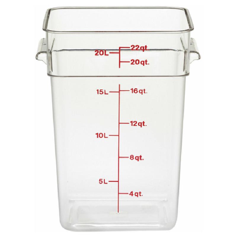 Cambro 22SFSCW135 CamSquare Food Container 22 Qt. 11-1/4"L X 12-1/4"W X 15-3/4"H