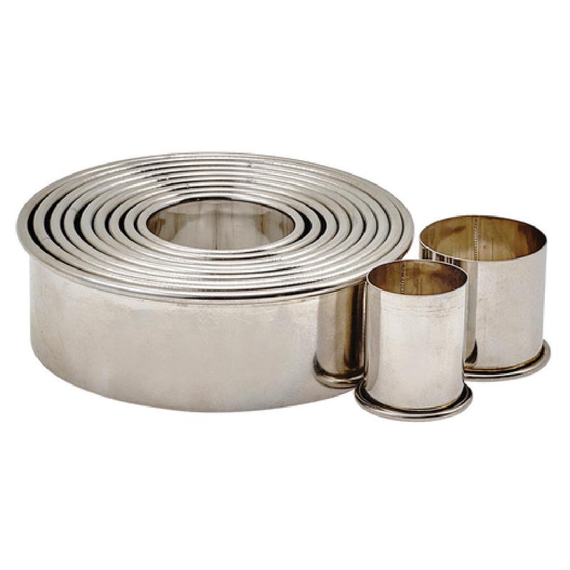 Winco CST-2 Cookie Cutter Set 11-piece 1- 3-1/2 Dia.