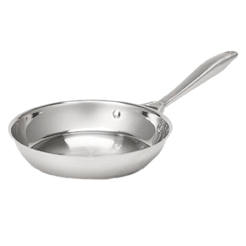 Vollrath 47751 Intrigue Stainless Steel Fry Pans With Natural Finish 9-3/8" (24cm) Inside Diameter