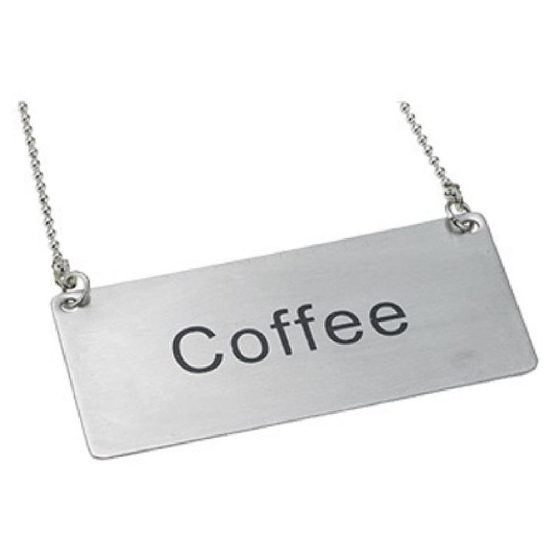 Winco SGN-203 Beverage Chain Sign "Coffee" 3-1/2"L X 1-3/4"W