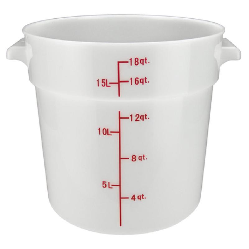 Winco PPRC-18W Storage Container 18 Qt. 12.25" X 14.13" X 12"H