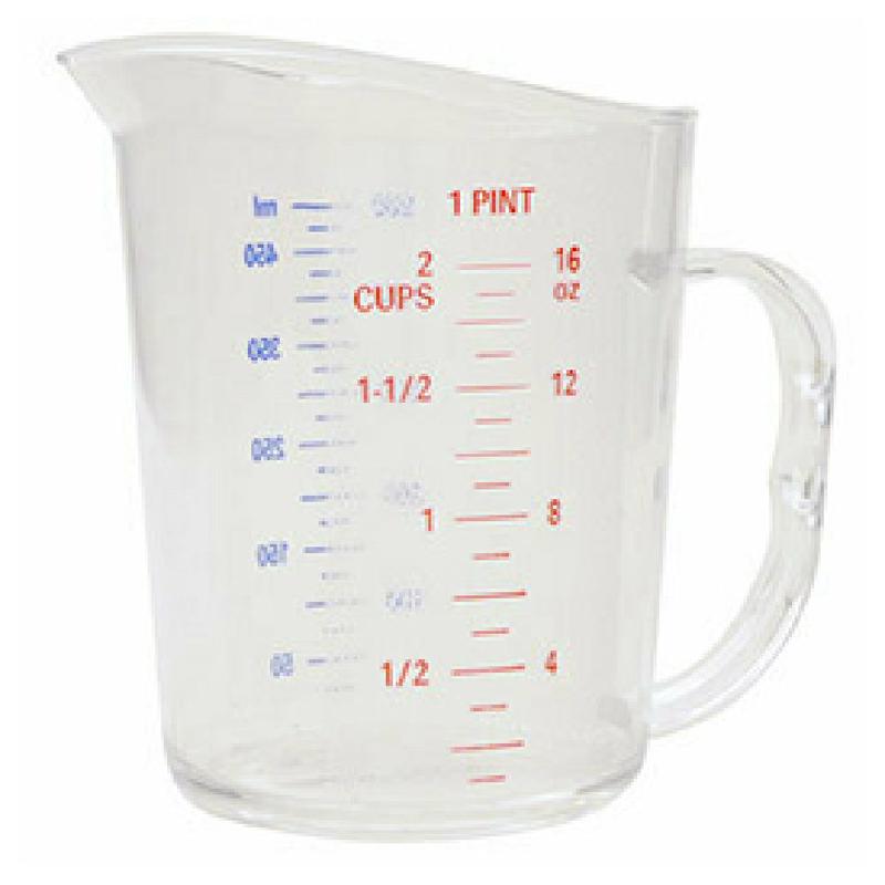 Thunder Group PLMD016CL Measuring Cup 1 Pint (0.5 Liter) 5-3/16"L X 4-3/16"W X 5"H