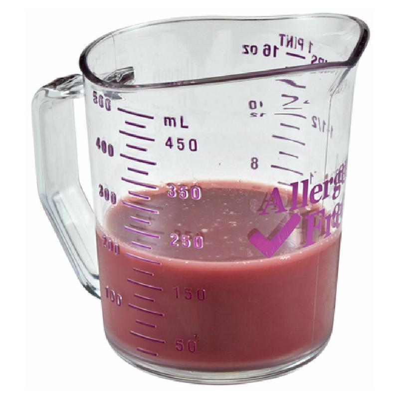 Cambro 50MCCW441 Camwear Measuring Cup 1 Pint Allergen-free Purple Graduations