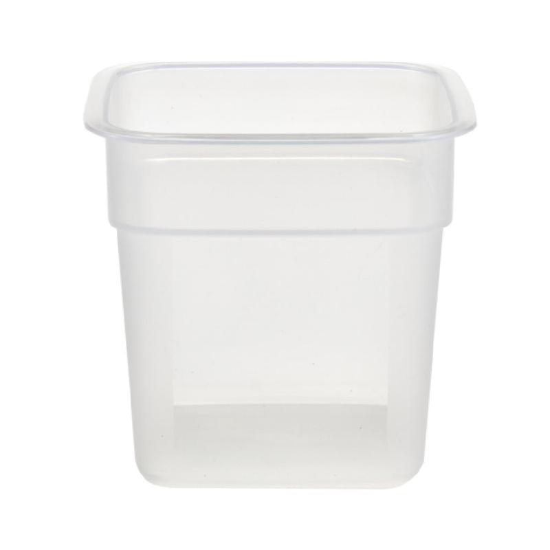 Cambro 1SFSPROPP190 CamSquare FreshPro Food Container 1 Qt. 4-22/25"L X 4-22/25"W X 4-3/5"H