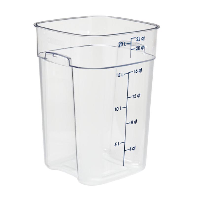 Cambro 22SFSPROCW135 CamSquare FreshPro Food Container 22 Qt. 11.4"L X 11.4"W X 16"H
