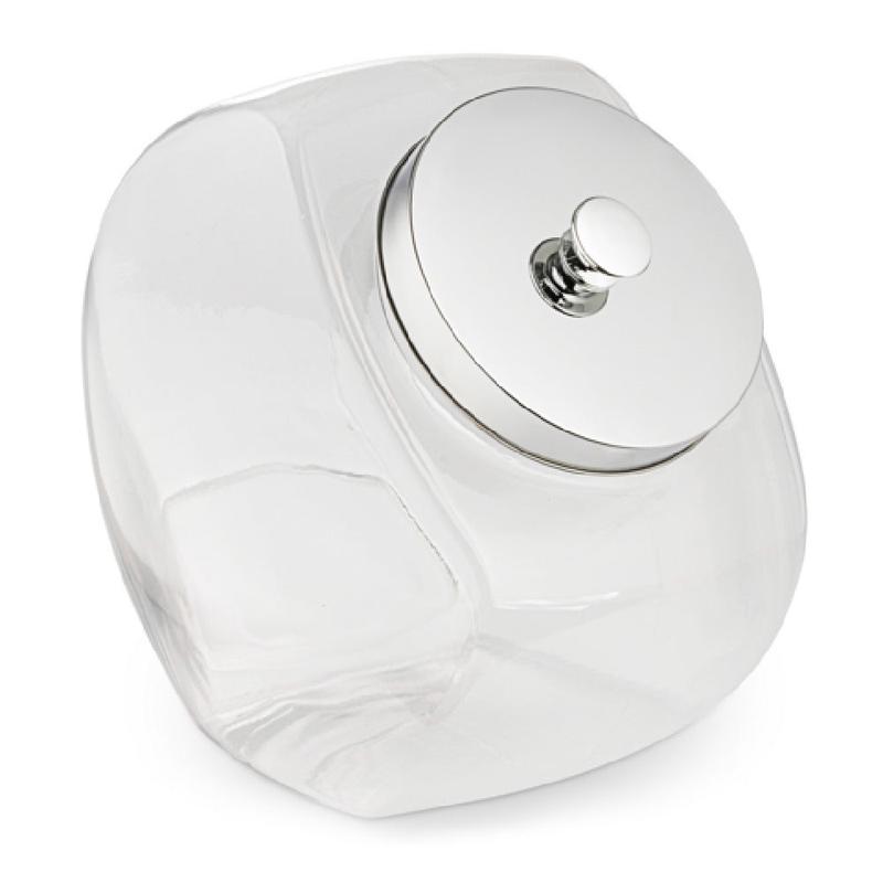 Bon Chef 2G-CGL Angled Glass Penny Jar With Lid 2 Gallon (8000Ml) 10.25" X 8.25" X 10.75"