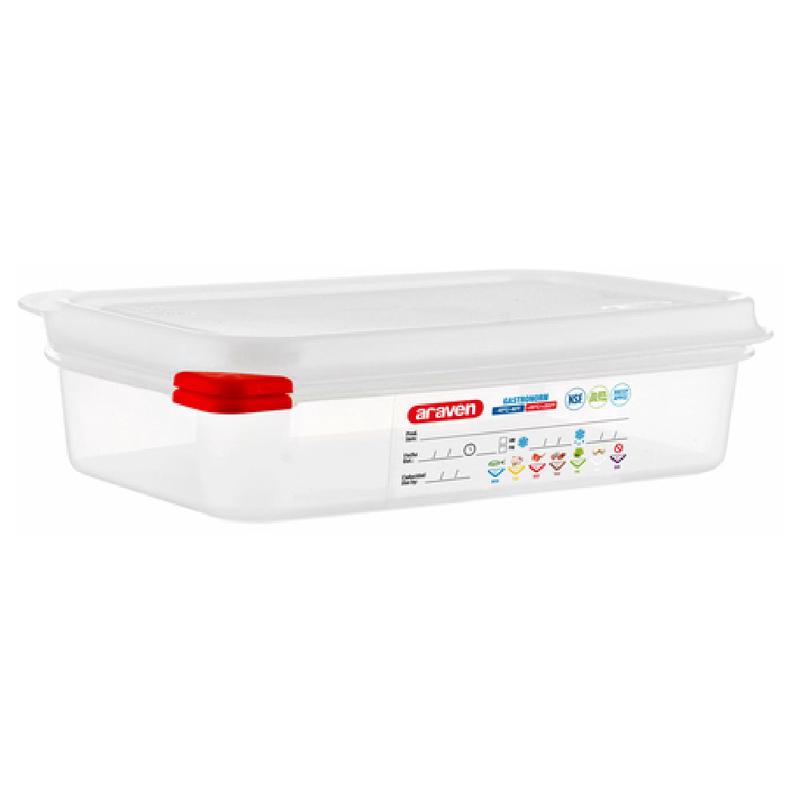 Carlisle 03026 Araven Food Storage Container 1.9 Qt. 10-7/16" X 6-3/8" X 2-1/2"
