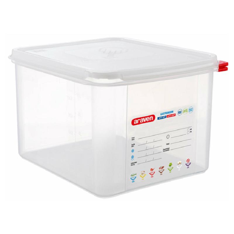 Carlisle 03035 Araven Food Storage Container 13.2 Qt. 12-3/4" X 10-7/16" X 8"