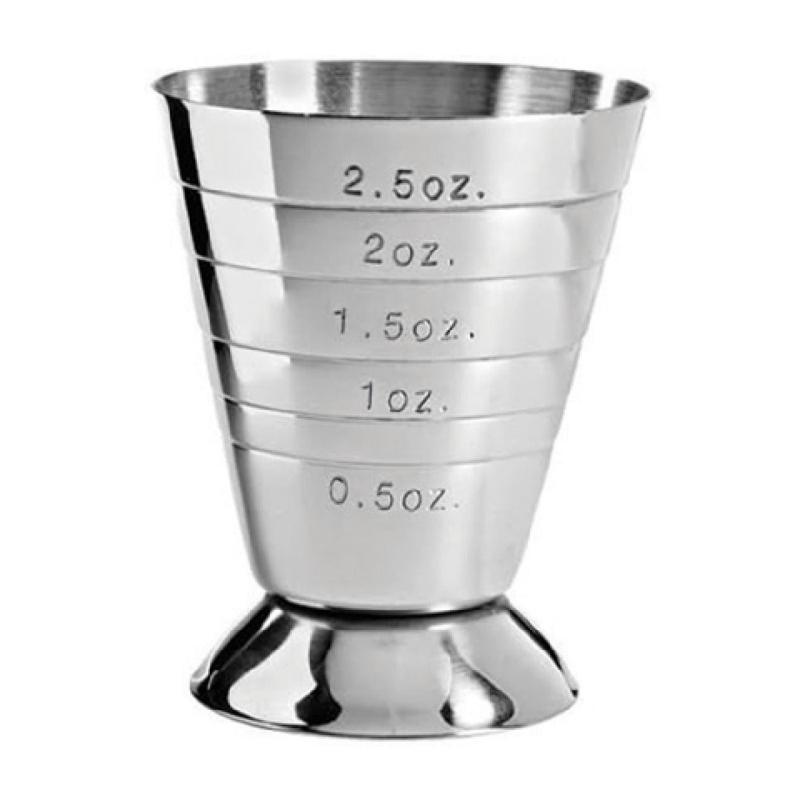 Spill-Stop 100-20 Multi-Level Jigger 1/2 Oz. X 2-1/2 Oz. Capacity With External Markings