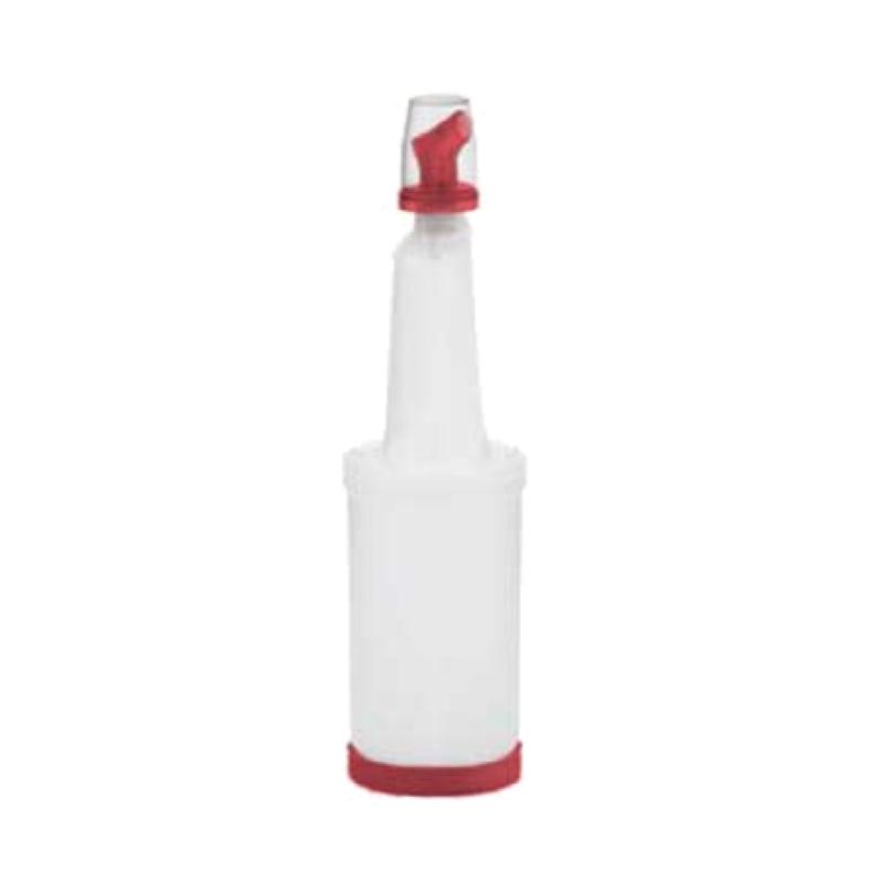 Alegacy Foodservice Products PQ3RD Pourer 32 Oz. (1 Qt.) Red Free-flow Spout & Base