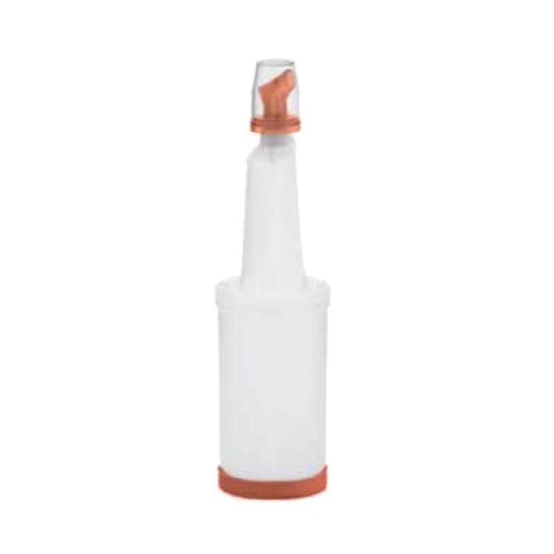 Alegacy Foodservice Products PQ4OR Pourer 32 Oz. (1 Qt.) Orange Free-flow Spout & Base