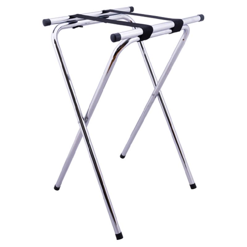 Alegacy Foodservice Products 1586E E Economy Folding Tray Stand 19" X 16" X 32" Washable & Replaceable Black Webbing