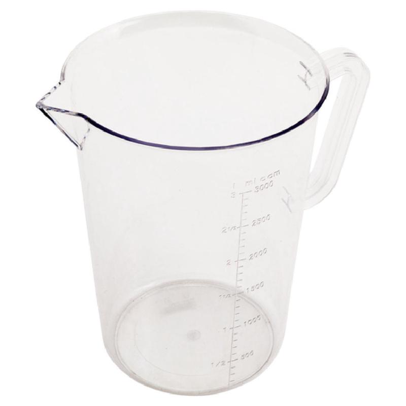 Alegacy Foodservice Products PCML30 E Economy Measuring Cup 3 Qt. With Handle & Spout