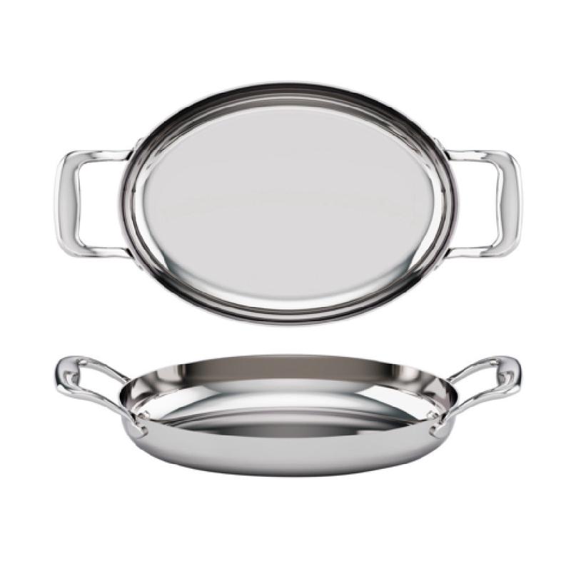 Tuxton RTVH-120 TuxCLAD 12-Inch Oval Pan 60-Fluid Ounce 8.0"W X 11.75"L X 1.75"H