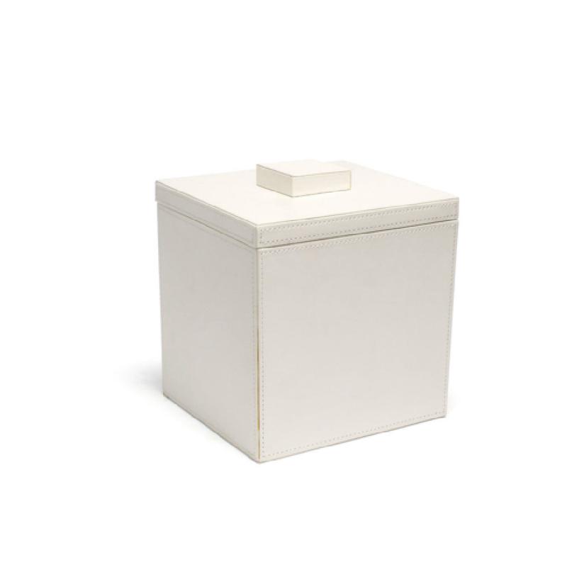 FOH RIB001WHL11 3.5qt Square London Ice Bucket White With White Lid Includes One RIB001WHL11-BTM 3.5qt Square Ice Bucket Base White