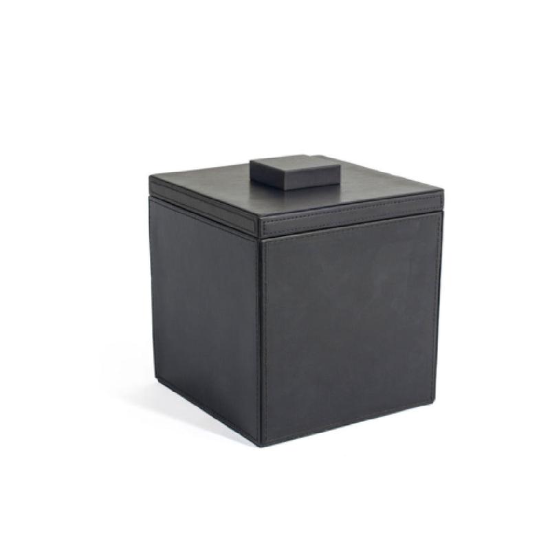 FOH RIB001BKL11 3.5qt Square London Ice Bucket Black With Black Lid Includes One RIB001BKL11-BTM 3.5qt Square Ice Bucket Base Black