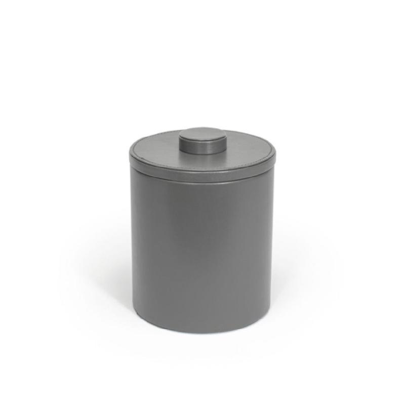 FOH RIB014GYL21 2qt Round London Ice Bucket Smoke Includes One RIB014GYL21-BTM 2qt Round London Ice Bucket Base Smoke