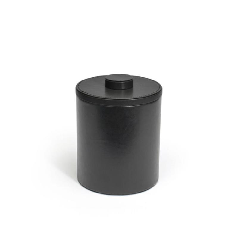 FOH RIB014BKL21 2qt Round London Ice Bucket Black Includes One RIB014BKL21-BTM 2qt Round London Ice Bucket Base Black