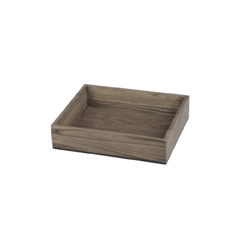 FOH BHO242NAW18 Smart Buffet Ware T-Collection Wood Tray 1/2 Size X 3" Truffle