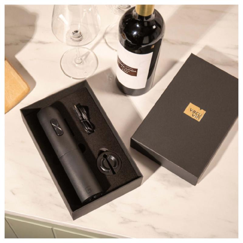 Spill-Stop 13-752 VacuVin Wine Opener Rechargeable Black