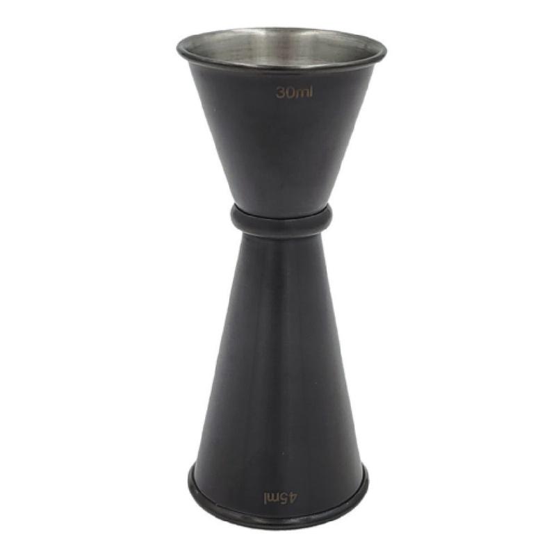 Spill-Stop 818-18 Japan Style Jigger 1 X 1-1/2 Oz PVD Black Coating Over Stainless Steel