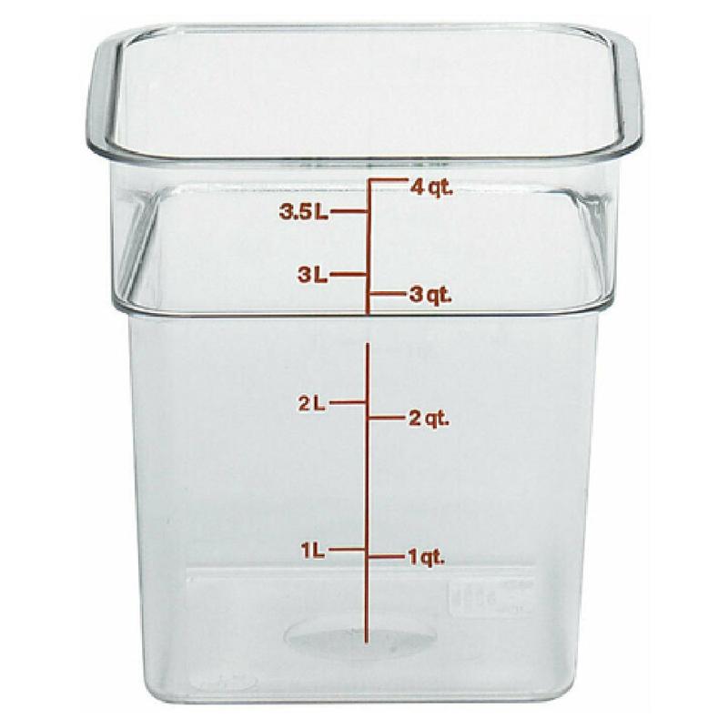 Cambro 4SFSCW135 CamSquare Food Container 4 Qt. 7-1/4"L X 7-1/4"W X 7-3/8"H
