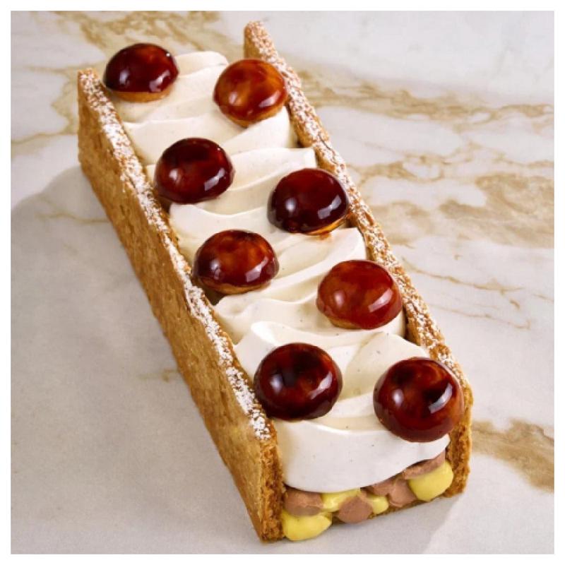 JB Prince MA508 Pastry Mold Rectangular Includes: Rectangular U-shaped Form (3-1/16"W X 10"D X 2-3/4"H) Made Of Aluminum