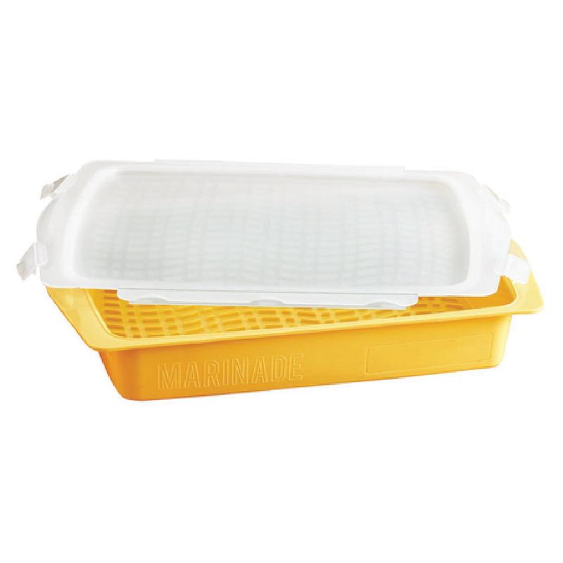 Chef Master 40252Y Mr. Bar-B-Q Flip & Flavor Marinade Tray 2 Piece Includes: Marinade Tray & Universal Locking Lid (patented)