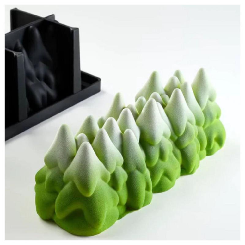 JB Prince MA481 Snow Tree Pavocake Mold 3.54"W X 9.84"D X 3.35"H 1100ml