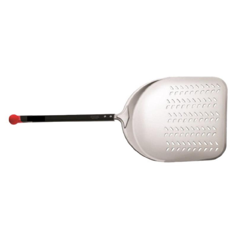 JB Prince UA261 19 Pizza Peel 19"dia X 74"L Perforated Stainless