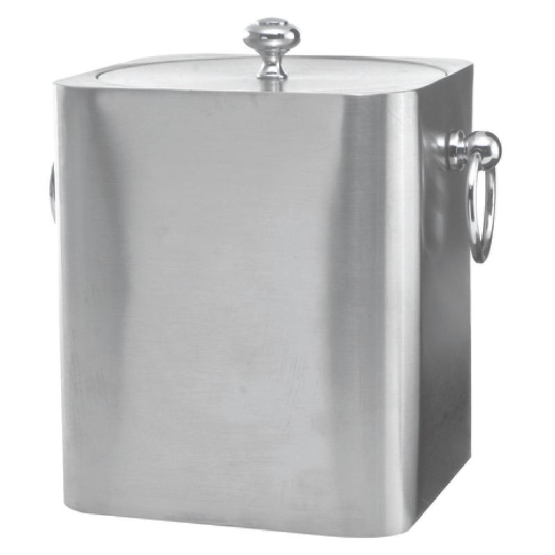 Service Ideas IBSQ3BS Ice Bucket 1.5 Liter (50.7 Oz.) 6" X 6" X 8"