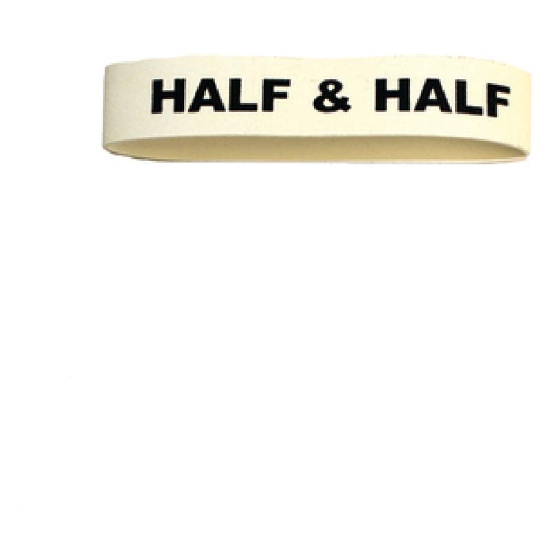 Service Ideas FBHALF&HALF Flavorband Label "Half & Half" For 4" Dia. Carafes