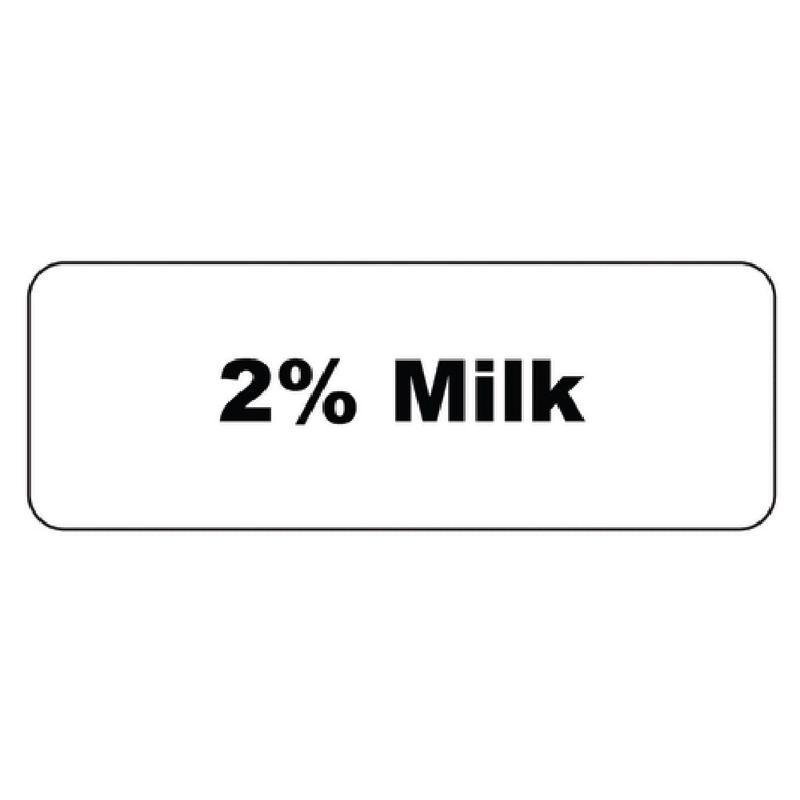 Service Ideas MT12 MagneTag "2% Milk" 3-1/2" X 1-1/4"