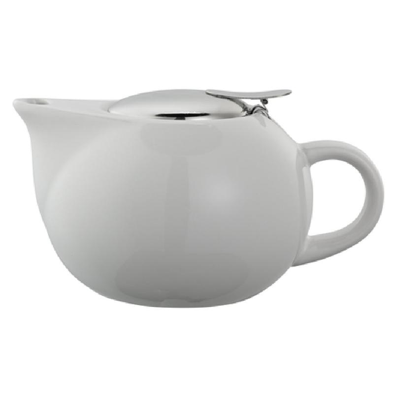Service Ideas TPC16WH Teapot 0.47 Liter (16 Oz.) 3" X 6-1/4" X 3"