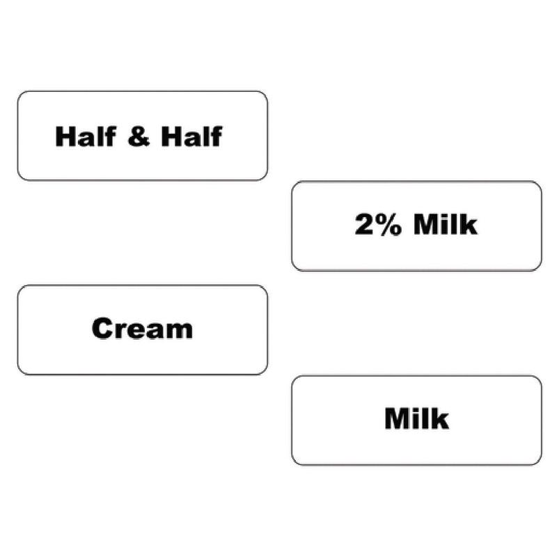 Service Ideas SC1CBCL Static Cling Labels 3-1/2" X 1-1/4" Includes: (5) Cream