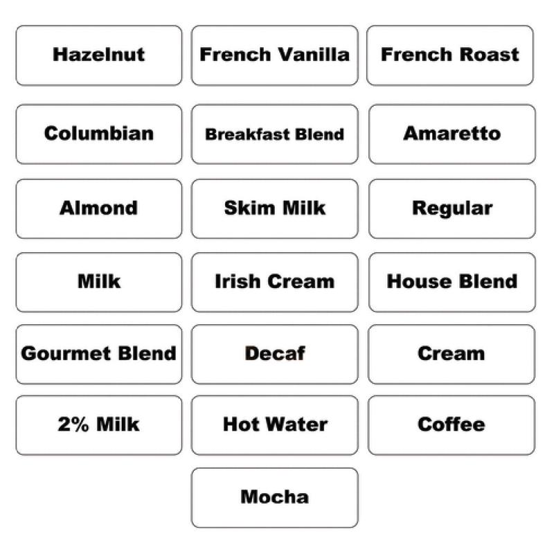 Service Ideas SC1VPABCL Static Cling Labels Variety Pack Includes: (1) Milk