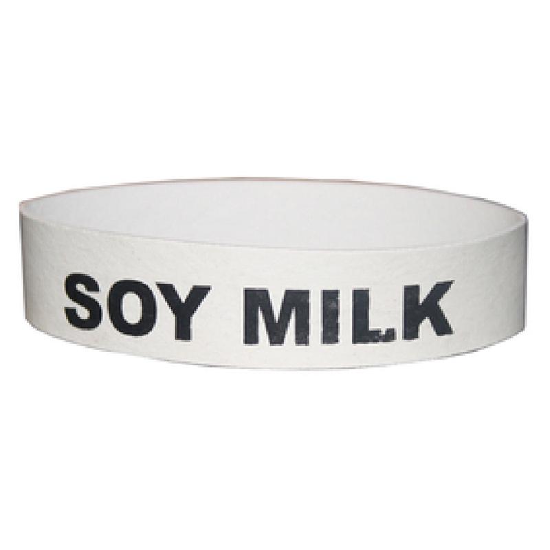 Service Ideas FBSOYMILK Flavorband Label "Soy Milk" Non-toxic Rubber