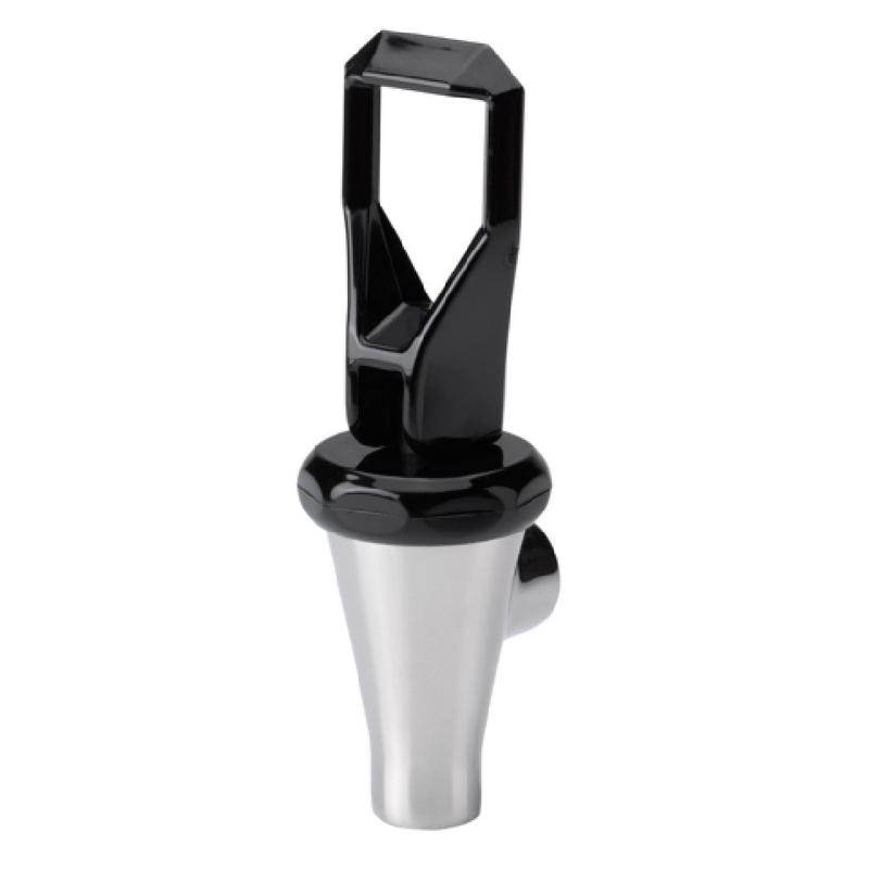 Service Ideas 110201 Jewel Standard Beverage Dispenser Spigot 11/16" 16 UNF Black And Polished Stainless