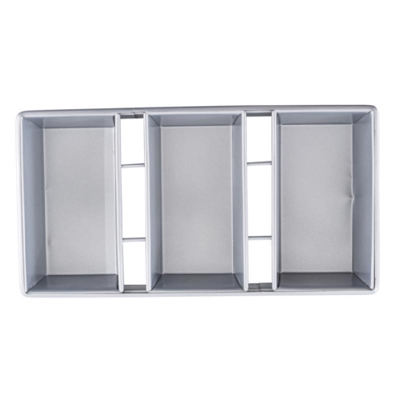 Tablecraft 12486 Bread Pan 3-loaf Strapped 18.125" X 9.25" X 2.75"
