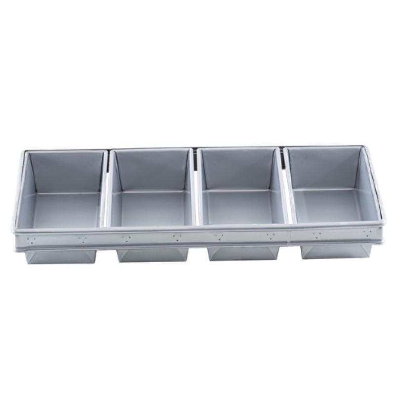 Tablecraft 12488 Bread Pan 4-loaf Strapped 22" X 9.875" X 2.75"