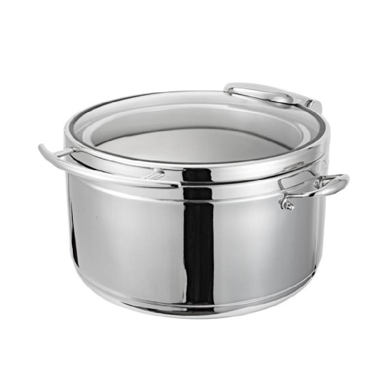 Bon Chef 22404 Magnifico Lite Induction Soup Chafer Round Glass Lid